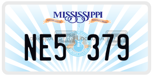 NE5379  license plate in MS
