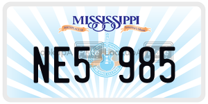 NE5985  license plate in MS