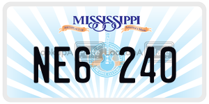 NE6240  license plate in MS
