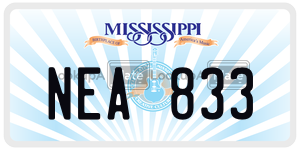 NEA833  license plate in MS