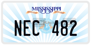 NEC482  license plate in MS