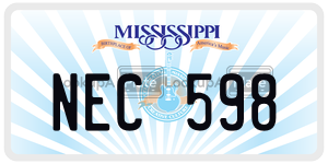NEC598  license plate in MS