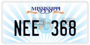 NEE368  license plate in MS