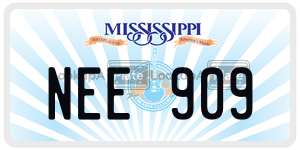 NEE909  license plate in MS