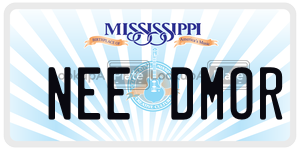 NEEDMOR  license plate in MS