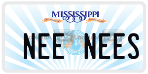 NEENEES  license plate in MS