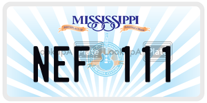 NEF111  license plate in MS