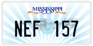 NEF157  license plate in MS