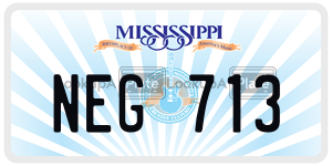 NEG713  license plate in MS