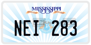 NEI283  license plate in MS