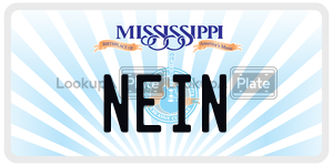 NEIN  license plate in MS