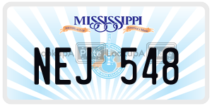 NEJ548  license plate in MS