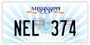 NEL374  license plate in MS