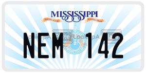 NEM142  license plate in MS