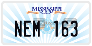 NEM163  license plate in MS