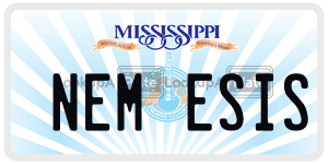 NEMESIS  license plate in MS