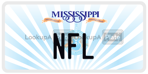 NFL  license plate in MS