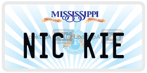 NICKIE  license plate in MS