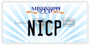 NICP  license plate in MS