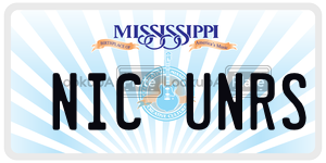 NICUNRS  license plate in MS
