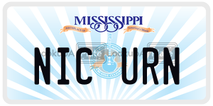 NICURN  license plate in MS