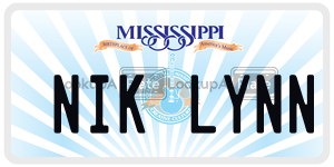 NIKLYNN  license plate in MS