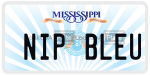 NIPBLEU  license plate in MS