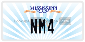 NM4  license plate in MS