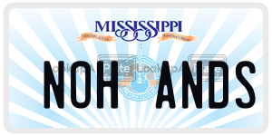 NOHANDS  license plate in MS