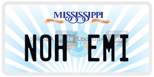 NOHEMI  license plate in MS