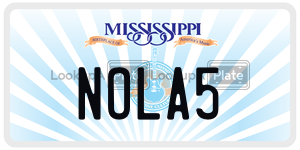 NOLA5  license plate in MS