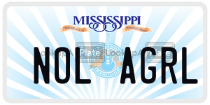 NOLAGRL  license plate in MS