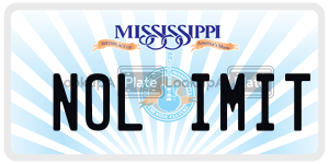NOLIMIT license plate in Mississippi
