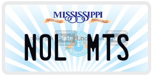 NOLMTS  license plate in MS