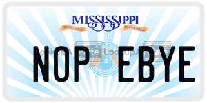 NOPEBYE  license plate in MS