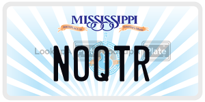 NOQTR  license plate in MS