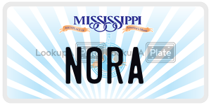 NORA  license plate in MS