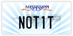 NOT1T license plate in Mississippi