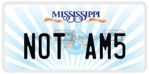 NOTAM5  license plate in MS