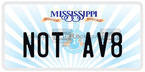 NOTAV8  license plate in MS