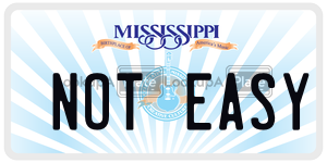 NOTEASY  license plate in MS