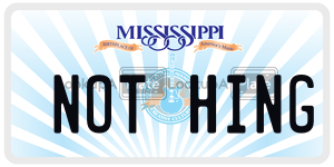 NOTHING  license plate in MS