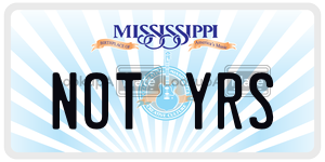NOTYRS  license plate in MS