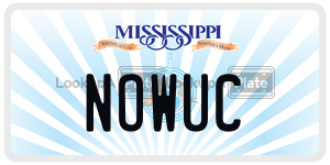 NOWUC  license plate in MS
