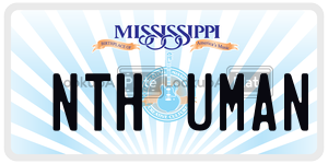 NTHUMAN  license plate in MS