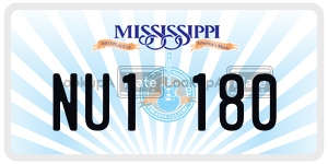 NU1180  license plate in MS