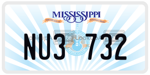 NU3732  license plate in MS