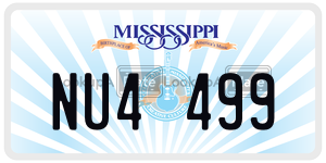 NU4499  license plate in MS