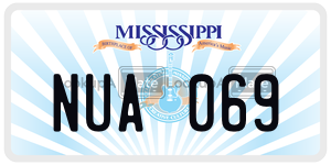 NUA069  license plate in MS