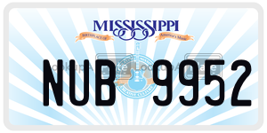 NUB9952  license plate in MS